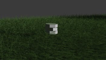 3 DIMENSI MODEL BATU DI RERUMPUTAN