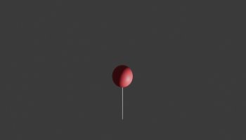 3D ballon terbang low poly