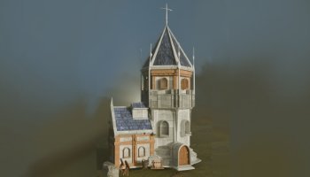 3D Bangunan Kastil - Blender