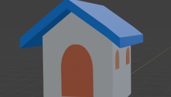 3d blender rumah di castle