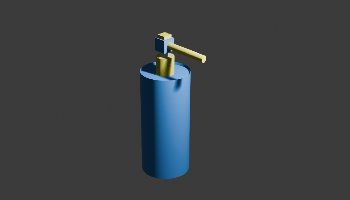 3D Botol sabun model pompa