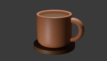 3D Cangkir Kopi