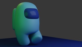 3D Karakter Among us - Blender