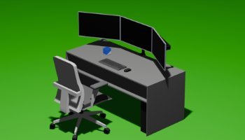 3D Kursi Kantor