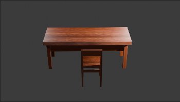 3D _Meja Kursi kelas_sekolah