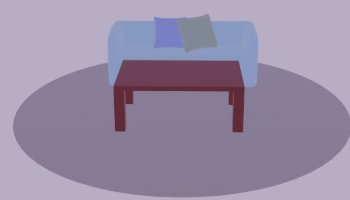 3D Model Sofa & Meja Pemula