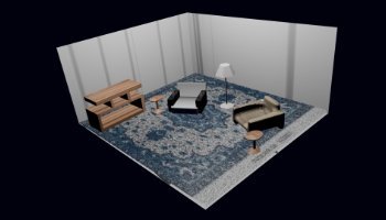 3D Ruang Tamu