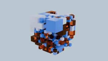 3D Subdivider Cube Abstrack In Blender