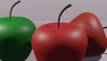 3D Trio Apel menggunakan Blender