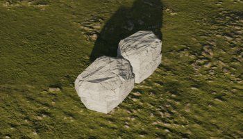 3D Tumpukan Batu - Blender
