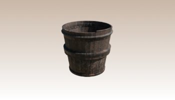 3D Wooden Bucket - Blender
