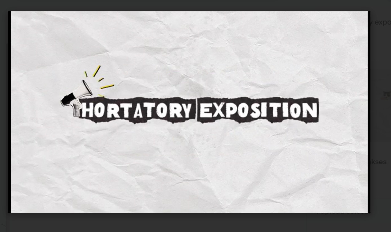 Hortatory exposition