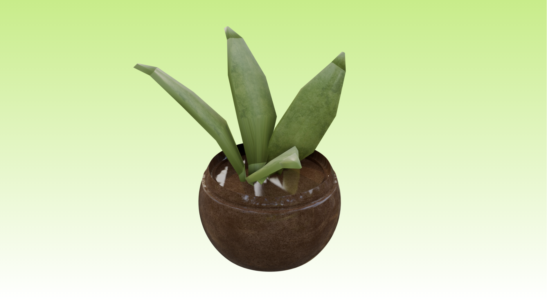 Pot dan Tanaman - 3D