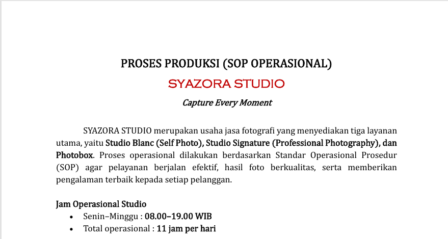 Cara Produksi Usaha "SYAZORA STUDIO" || PKWU