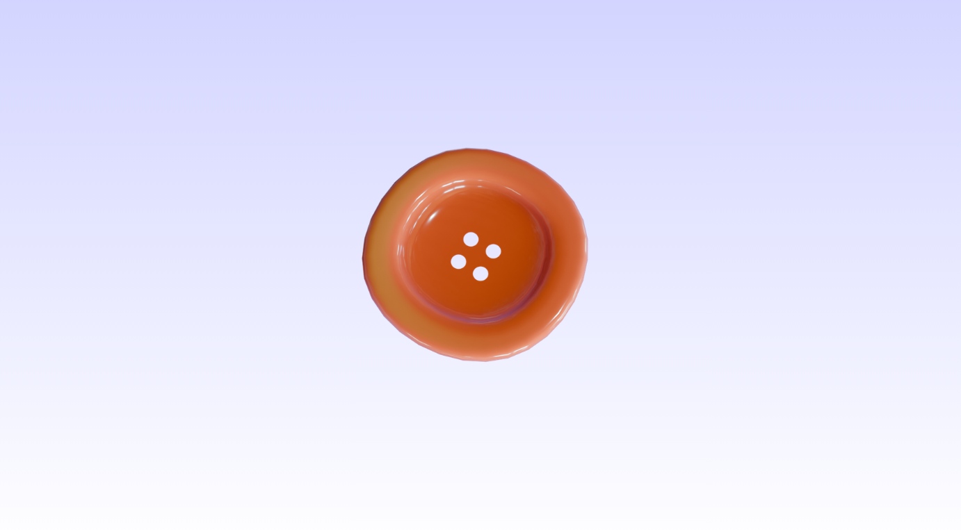 3D Orange Button - Blender