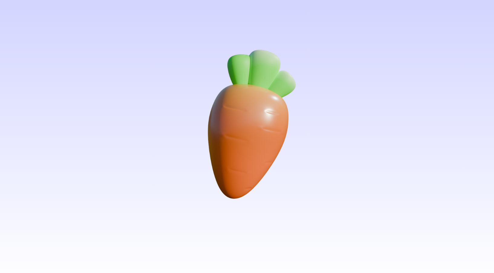 3D Sayur Wortel - Blender