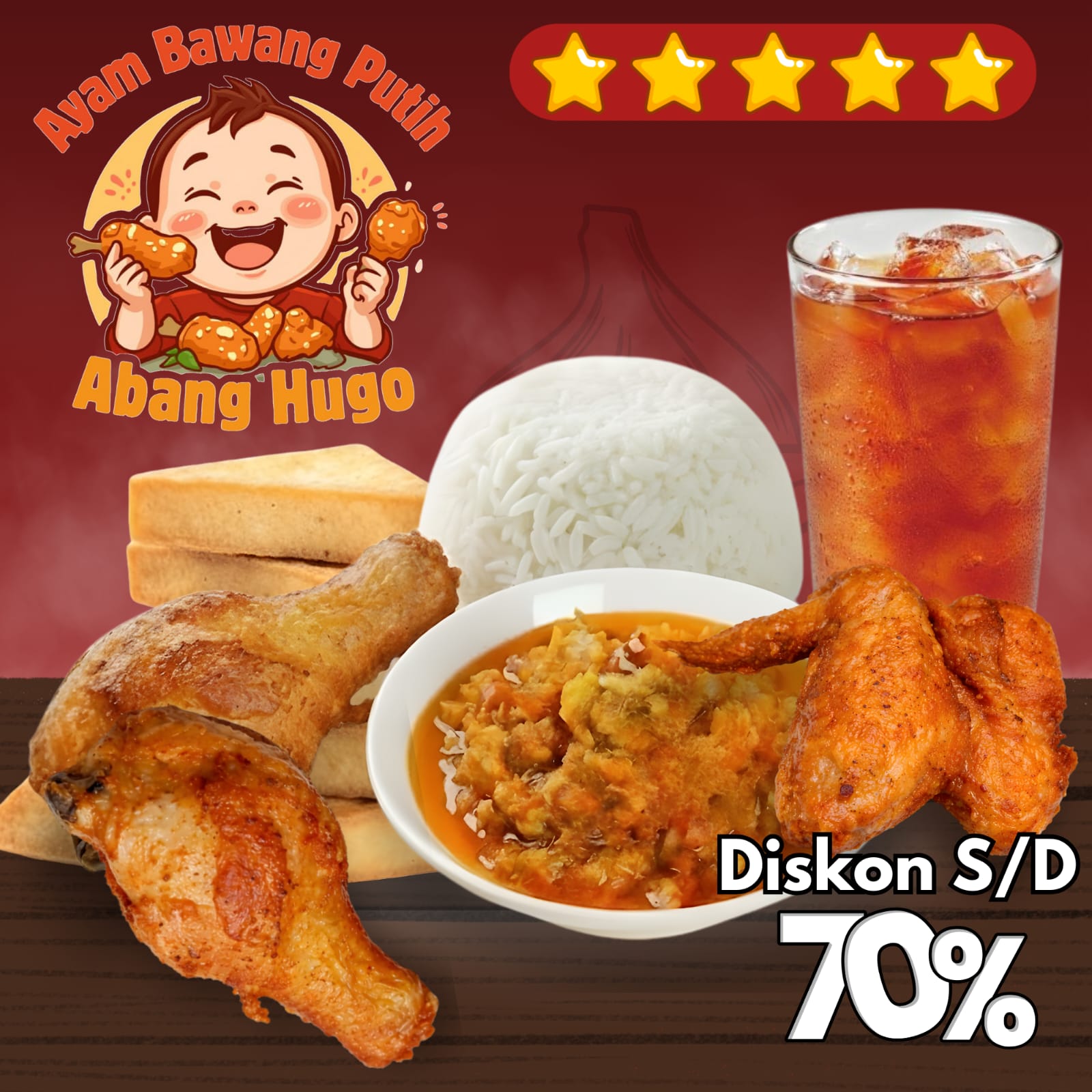 Ayam Bawang Putih Abang Hugo Basic