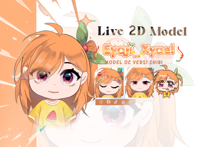 Eyaji Chibi Vtuber Model - Live2D Model