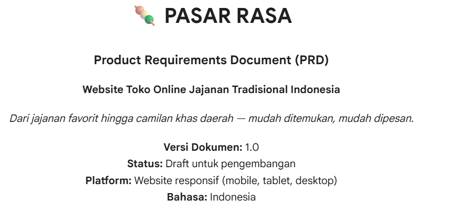 PRD TOKO ONLINE JAJANAN PASAR TERMINAL