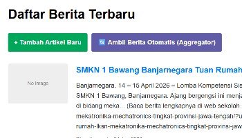 Agreegator Berita SMK menggunakan Laravel