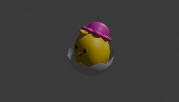 Anak Ayam 3D Blender by Aqilla Ineky