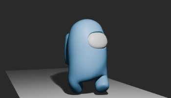 Animasi 3D Among us Berjalan