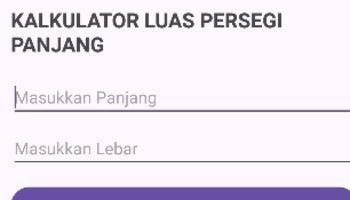 Aplikasi Menghitung Luas & Panjang Persegi Panjang