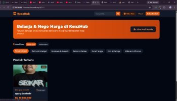 aplikasi toko online web "kenzhub"