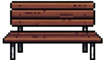 asset 2d pixel art bangku taman