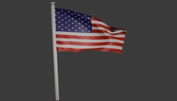 Bendera Amerika - - 3D