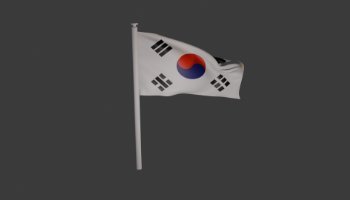 Bendera Korea - - 3D