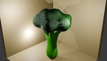 Blender 3D Bentuk Sayur Brokoli