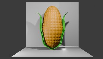 Blender 3D Bentuk Sayur Jagung