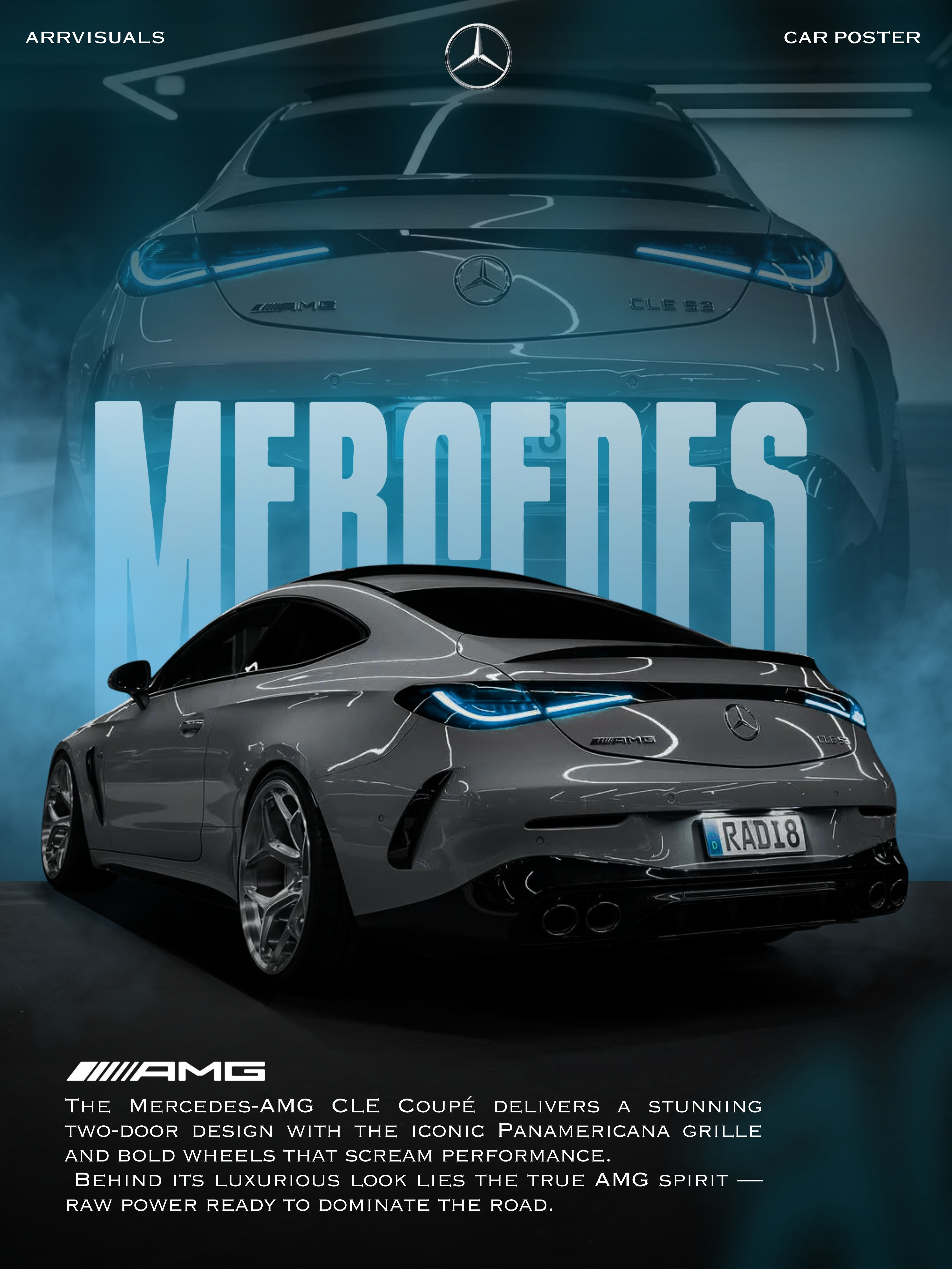 Car Poster Mercedes AMG
