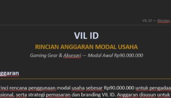 Cara Produksi Bisnis Vilz.ID Gaming