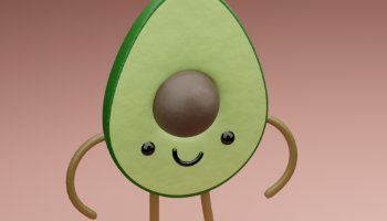 Character Alpukat 3D
