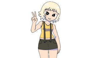 Cheerful Starlight Girl in Suspenders