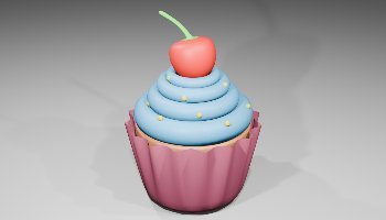 Cherry Cupcake with Blue Jam