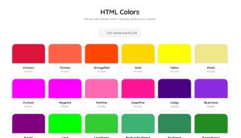 Web Color Names Reference - Portfolio #49