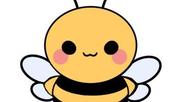 Cute chubby little bumble bee