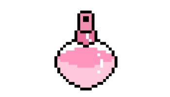 Cute Pixelated Pink Perfume Bottle