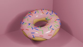 Dasain Donat 3D Low Poly