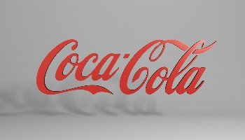 Desain 3D Logo Coca Cola