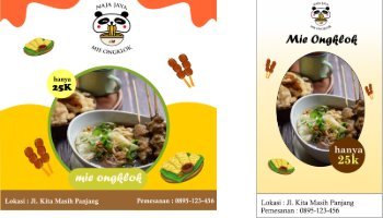 Desain Flyer Promosi Mie Ongklok -NAJA JAYA MIE ONGKLOK