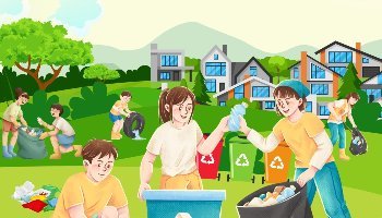 Desain Grafis Poster Lihat Sampah Masukan Tong