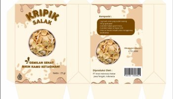 Desain Kemasan Kripik Salak Cemilan Sehat