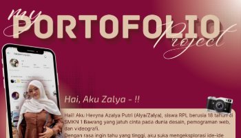 Desain Portofolio Hevyna Azalya - Canva