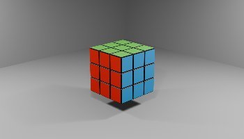 Desain Rubik 3D Low Poly