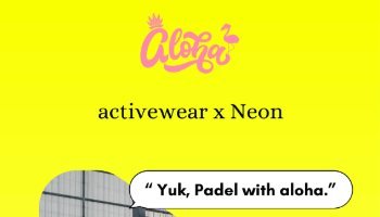 Desain X Banner Aloha with NEON