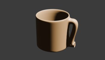 Design Gelas Simple 3D Blender